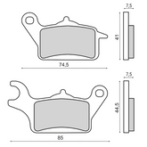 Pastiglie Freno RMS Organiche Honda Vision 110 Anteriore per HONDA NSC 110 MPD VISION 110 2017 - 2020